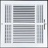 airgrilles 12 x 12 duct opening  -  3 way steel air supply diffuser for sidewall and ceiling hnd-asg-wh-3way-12x12 764613097856 - 1